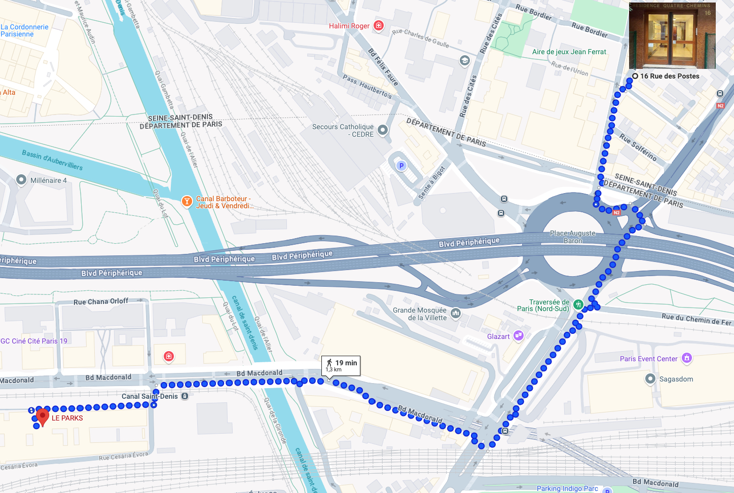 Plan du Centre Commercial Le Parks